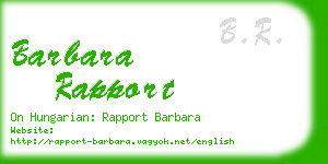 barbara rapport business card